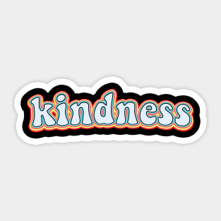 Kindness Groovy Colorful 70s Fun Retro Text Sticker